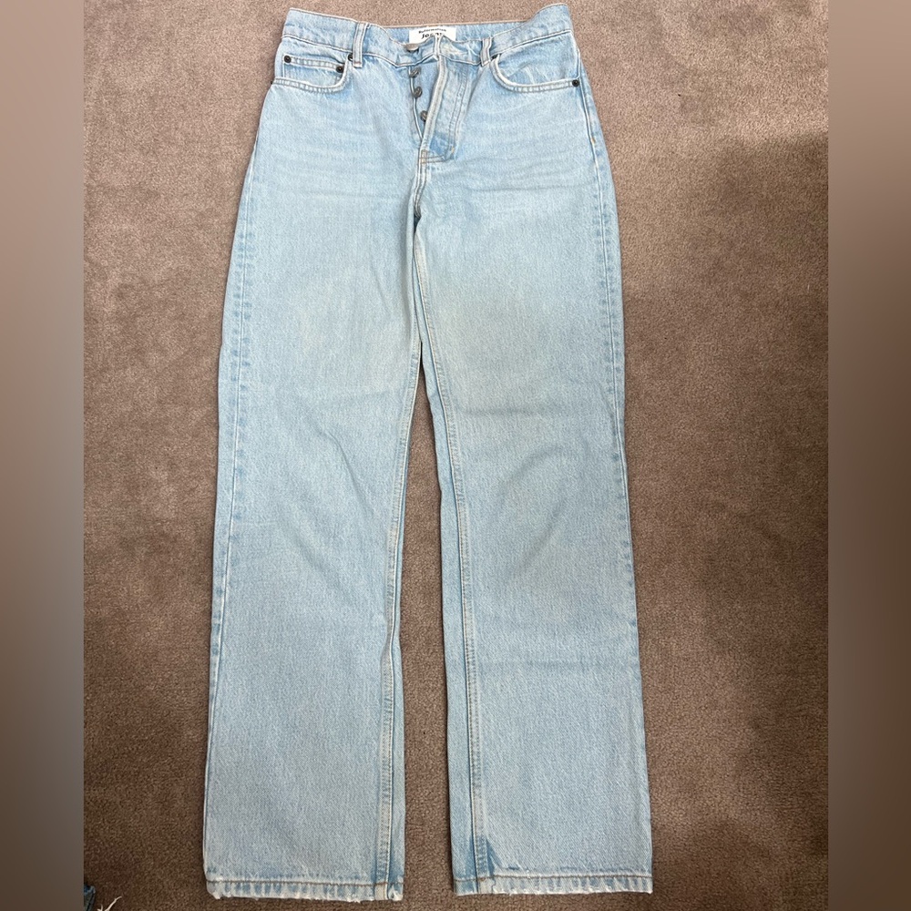 Reformation Blue Straight Leg Jeans